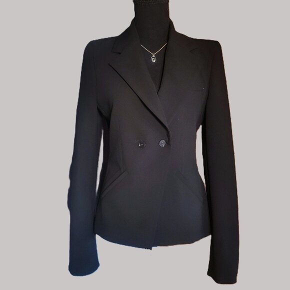 NWT! Zara Shoulder Pad Blazer - Black Tailor Fit - Women's Size M - Picture 3 of 16